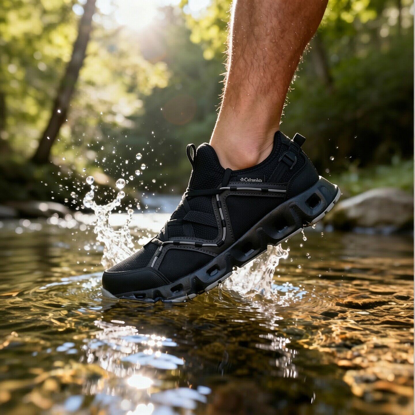 哥伦比亚户外越野溯溪鞋男鞋春季新款轻便减震运动鞋休闲鞋凉鞋