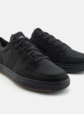 Timberland添柏岚黑色板鞋男2025冬季新款户外休闲鞋低帮商务鞋子