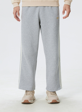 阿迪达斯男裤 2025冬季新款运动裤舒适保暖长裤直筒裤子KT0653