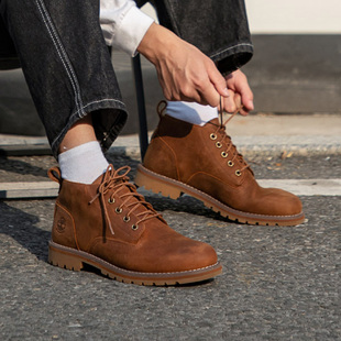 Timberland添柏岚官方男鞋 靴 中帮大黄靴秋冬户外踢不烂马丁靴工装