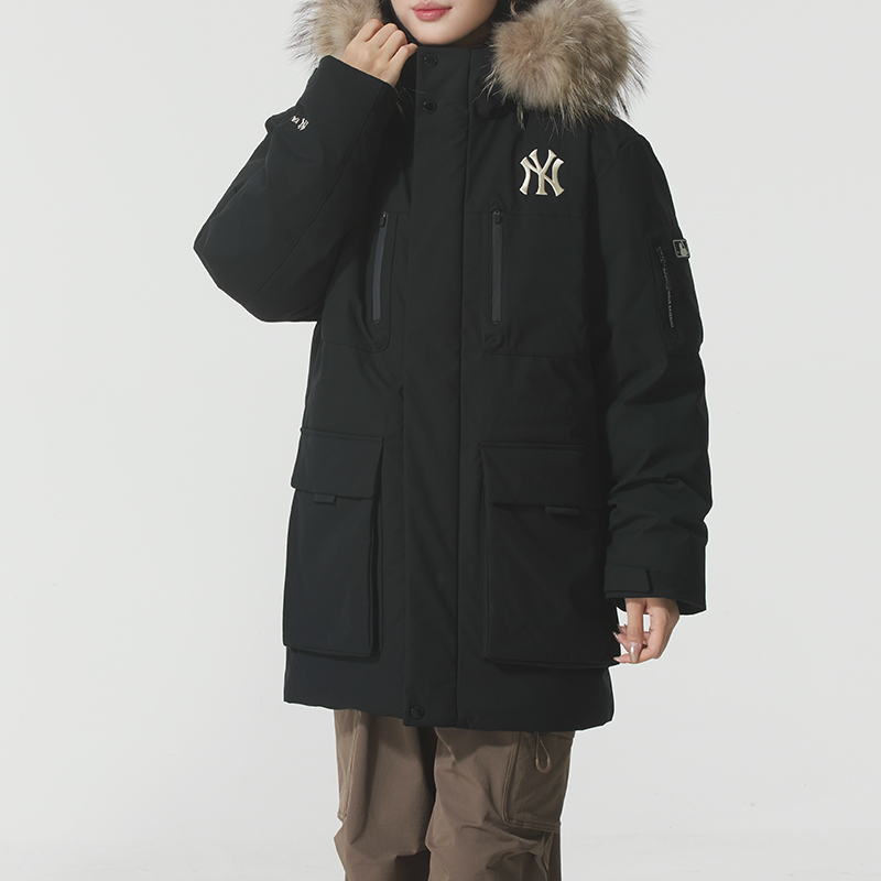 MLB官方 连帽羽绒服男装女装2025新款防风保暖外套休闲棉羽夹克