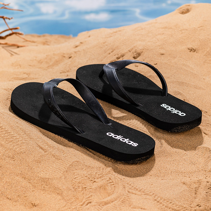 阿迪达斯轻便拖鞋男鞋女鞋夏季休闲凉鞋户外沙滩鞋人字拖运动凉拖