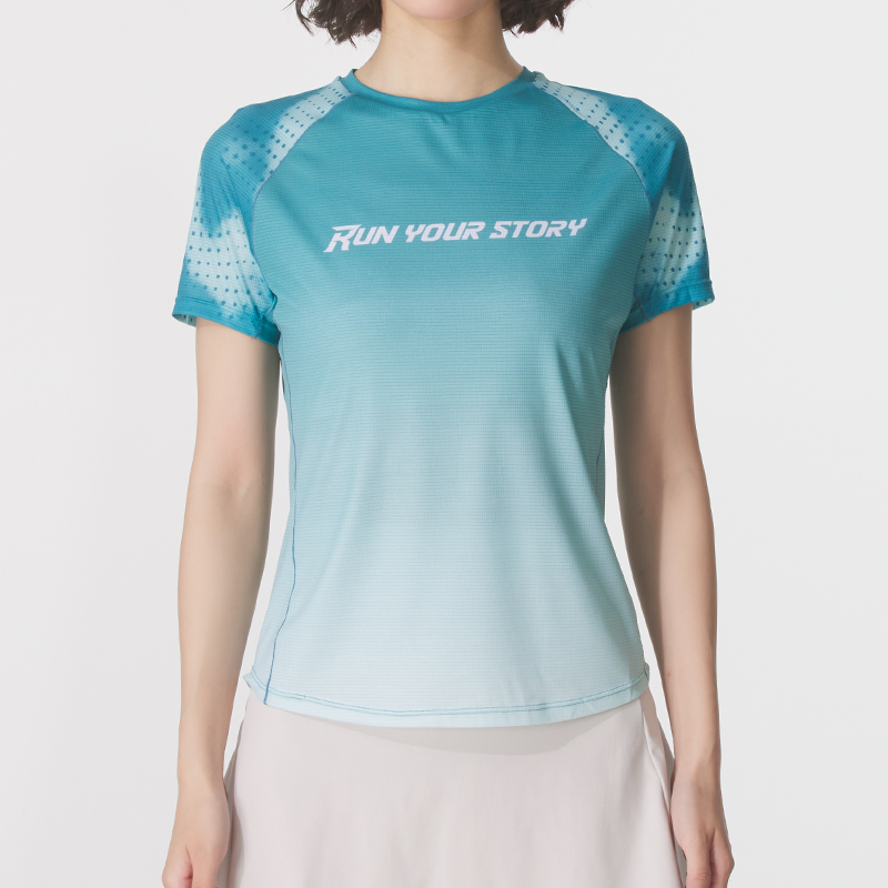 LANBU蓝步短袖女装2025夏季新款女士休闲T恤跑步运动服透气半袖