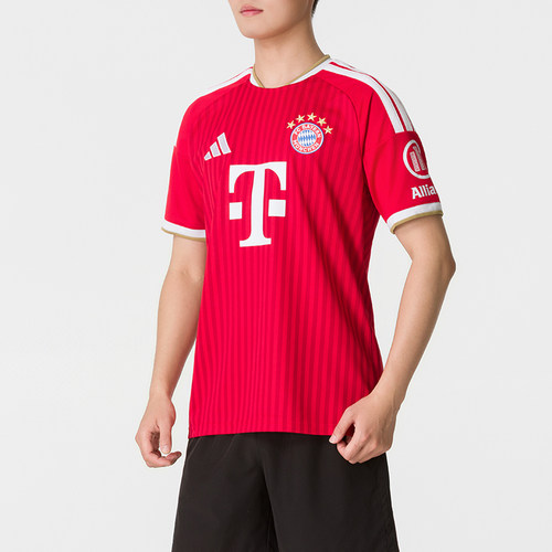 幸运叶子丨阿迪达斯男装运动服2026夏季拜仁球迷版修身足球球衣
