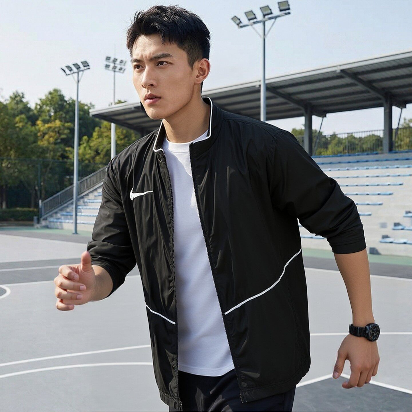 Nike耐克立领外套男装2026春季新款足球训练服休闲运动服跑步
