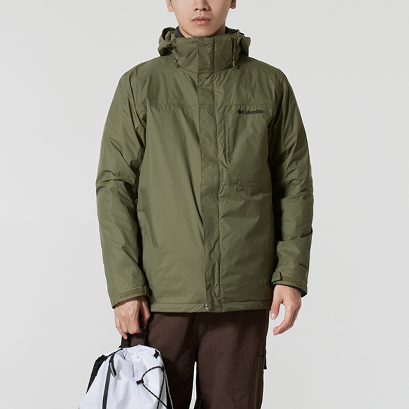 哥伦比亚官方旗舰店男装2025新款户外运动服抓绒内胆三合一夹克