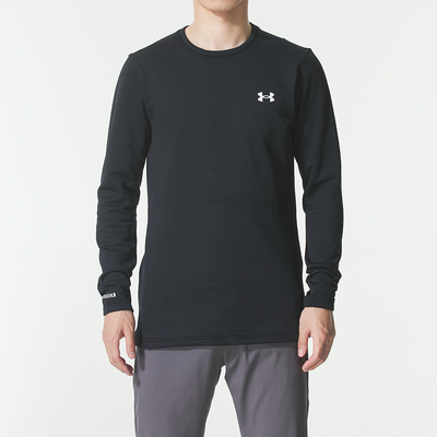 UA安德玛加绒长袖T恤男装冬季新款Base 4.0运动服保暖套头打底衫