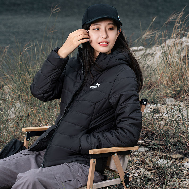 PUMA彪马运动棉衣女装冬季新款连帽保暖棉袄外套休闲夹克防风棉服