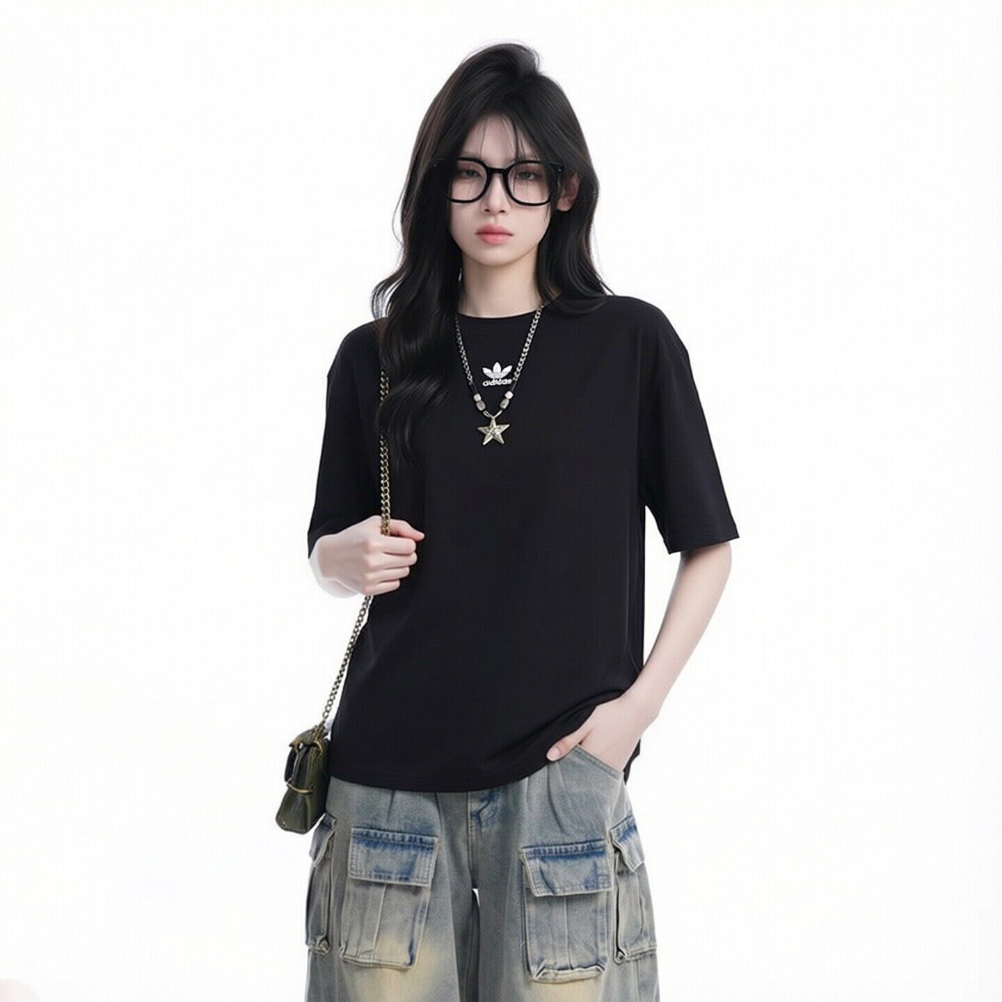 阿迪达斯三叶草女装新款运动服跑步健身训练时尚透气休闲短袖T恤
