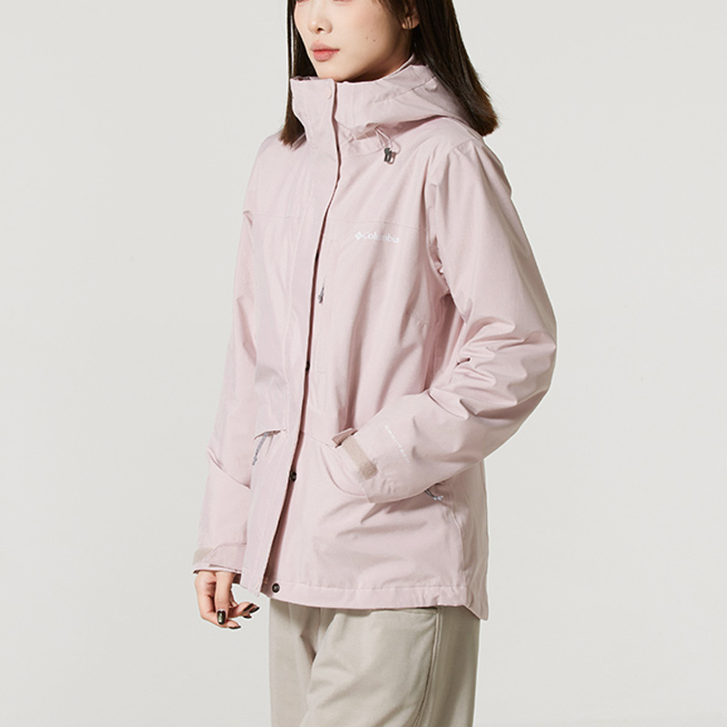 Columbia哥伦比亚户外秋冬新款女装银点热能抓绒三合一防水冲锋衣