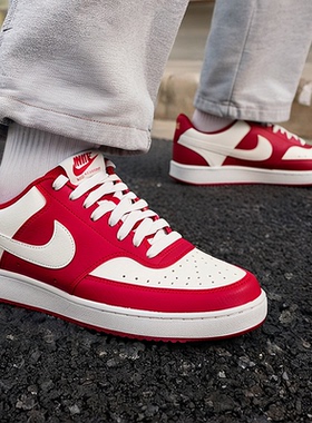 耐克运动鞋男鞋2026春季本命新年款COURT VISION白红板鞋休闲鞋