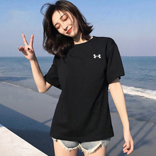 UA安德玛速干T恤女装夏季新款圆领短袖跑步运动服健身训练服半袖
