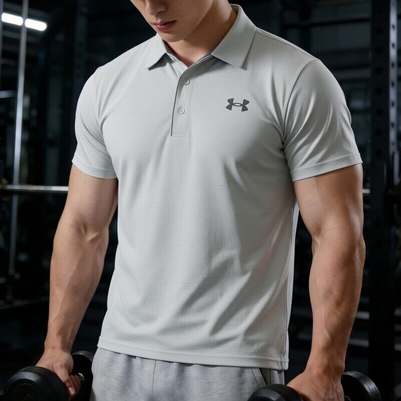 安德玛polo衫短袖男装26新款UA Tech男士翻领高尔夫速干