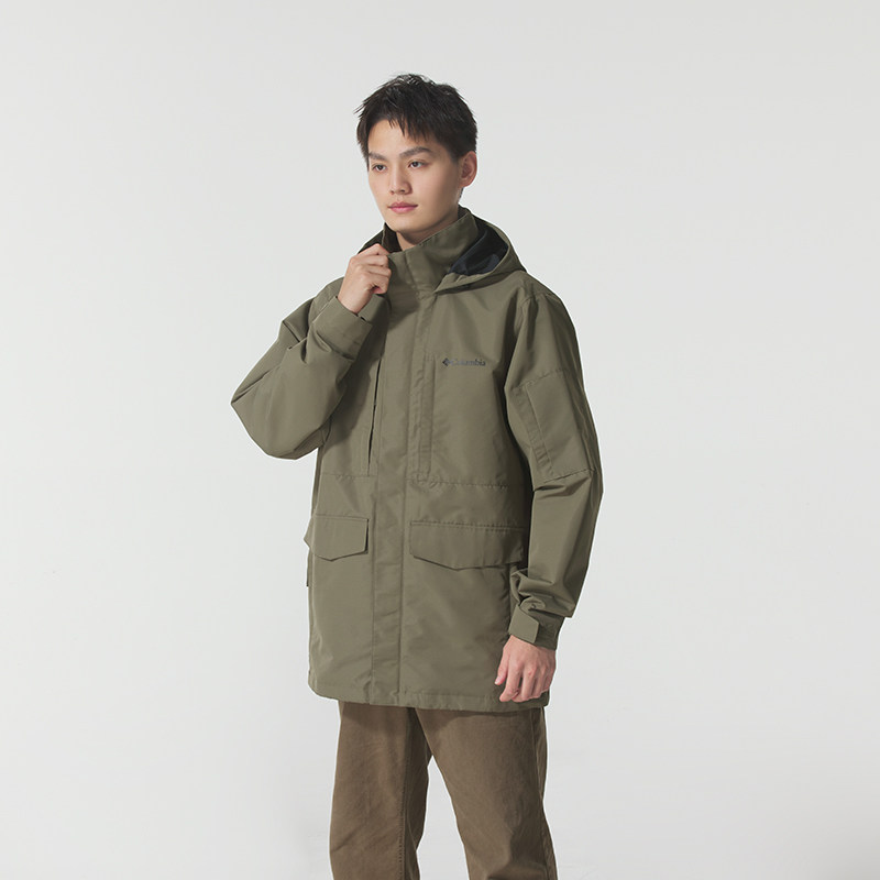 哥伦比亚单薄冲锋衣男装冬季新款户外防风运动服休闲单冲外套夹克