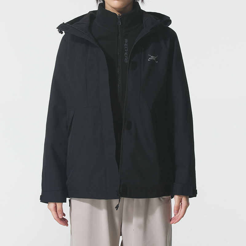 斯凯奇外套女装2025冬季新款运动服休闲训练户外梭织夹克女士上衣