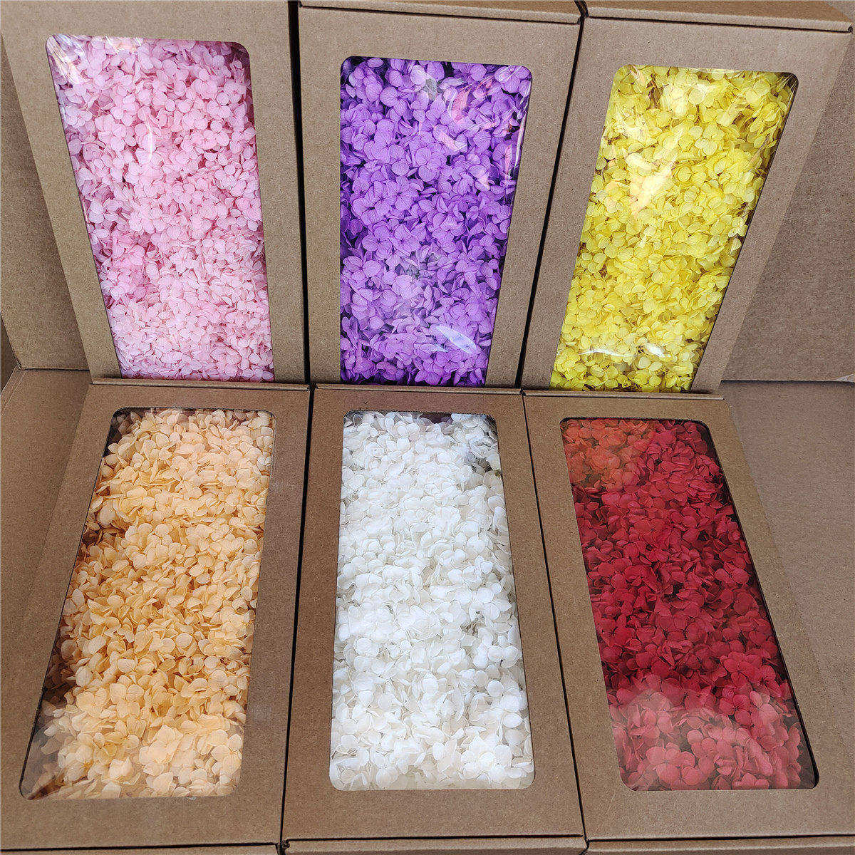包邮永生花花瓣绣球花安娜小叶干花真花圣诞树团扇手工diy材料包