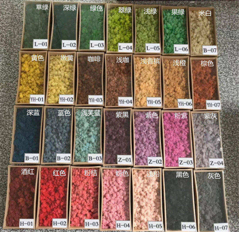 包邮永生花花材材料包diy干花装饰墙植物墙永生苔藓盒装500克