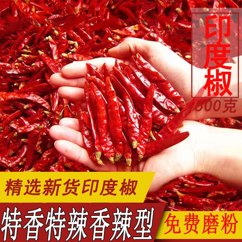 印度椒50克魔鬼辣香辣特辣辣椒粉辣椒段辣椒面变态辣朝天椒干辣椒