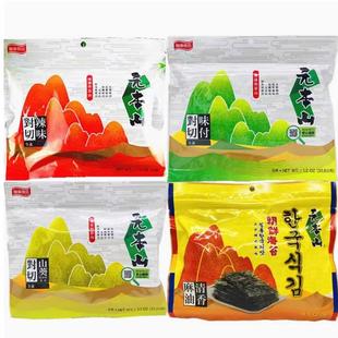 包邮台湾原装联华元本山海苔味付对切山葵辣味对切朝鲜海苔