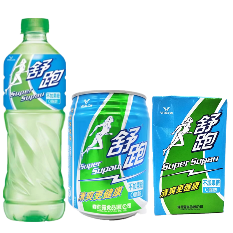台湾进口 舒跑纸盒装罐装250ml舒跑人气运动饮料590ml