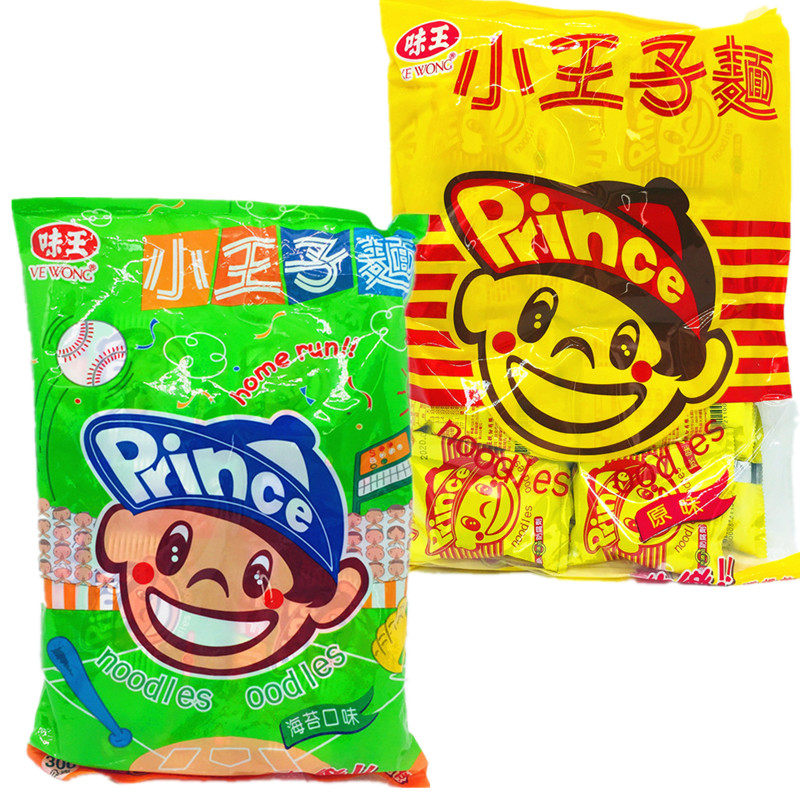 包邮 台湾直达 味王小王子面原味海苔味/干脆面/干吃面300g图片