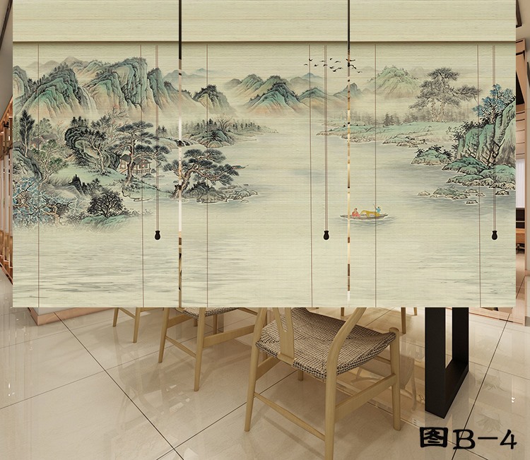 printing Bamboo curtain Rolling curtain door curtain partition Retro Buddhist mood balcony shading Lifting Japanese Printing Bamboo window Curtainin the Home Fabric , Curtains and curtain accessories , Rolling  category - from Buy2taobao.com to provide professional Taobao agent buy service