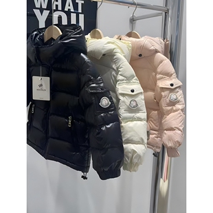 左西正M家潮牌儿童羽绒服男童短款冬季加厚保暖三防亮面中大童女