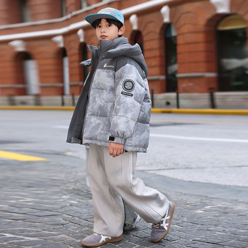 左西正儿童羽绒服男女童中长款2026新款中大童韩版加厚户外冬季童