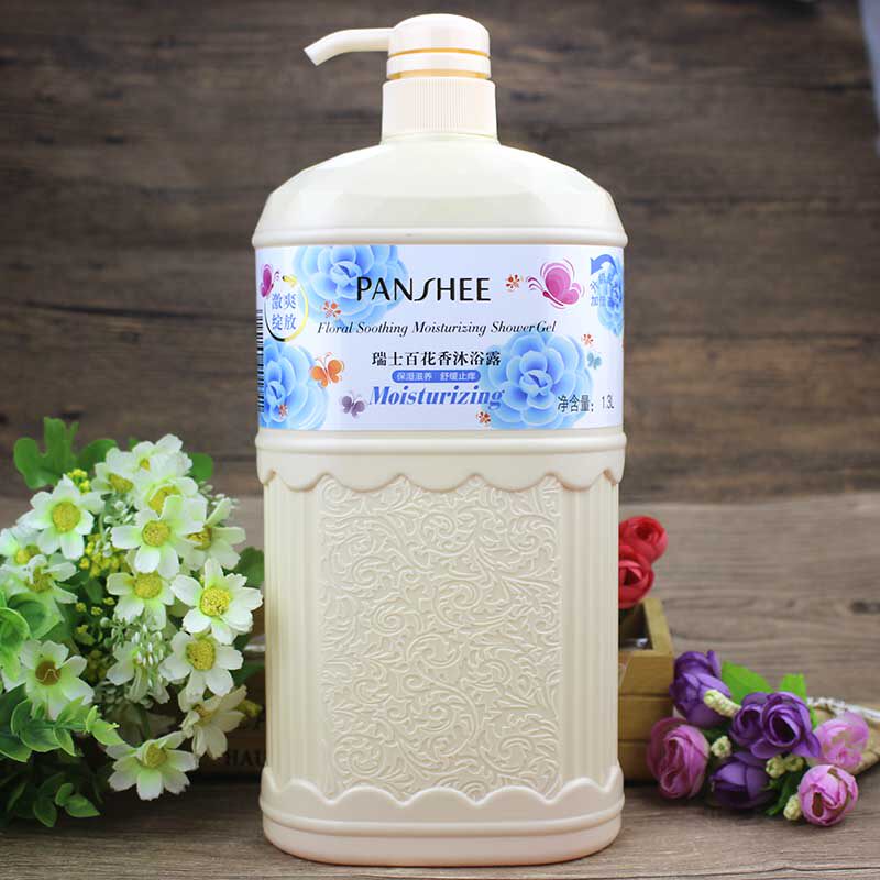 潘雪激爽绽放沐浴露1.3l百花香全身学生留香滋润舒爽深层清洁舒缓