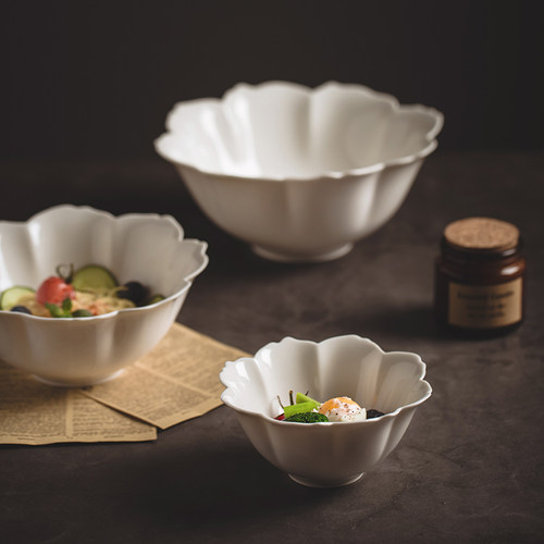 莳绘金缮日式花瓣碗家用饭碗