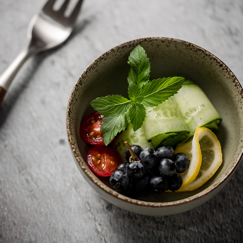 日式米饭碗家用复古日系粗陶餐具