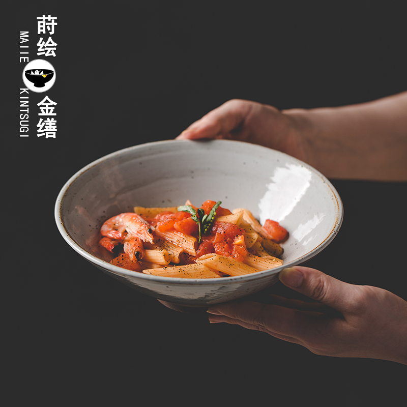 粗陶大号8英寸汤碗家用日式饭碗