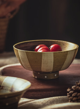 莳绘金缮手绘中古系列5寸饭碗