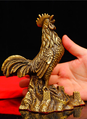 纯铜大公鸡摆件铜公鸡金鸡
