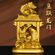 黄铜鱼跃龙门摆件年年有鱼鲤鱼跳龙门乔迁开业步步高升装 饰礼品