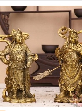 关公左右护法居家神像韦驮菩萨