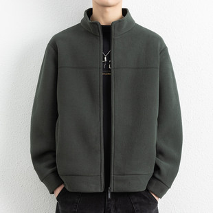 摇粒绒立领外套男款秋冬季加厚保暖抓绒衣高端冲锋衣内胆上衣夹克