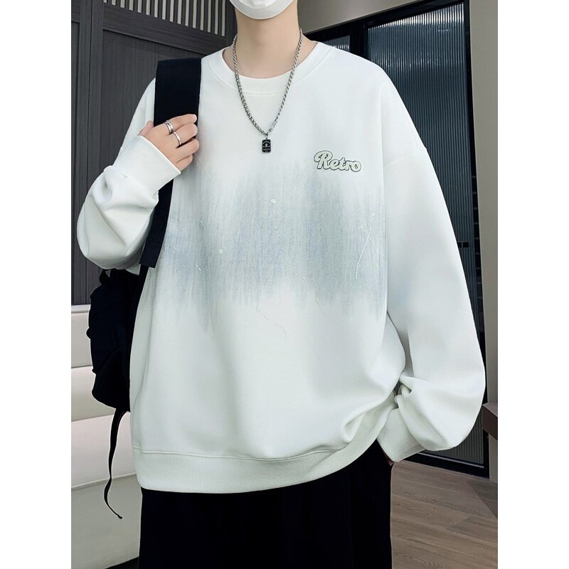 春秋季2026新款圆领卫衣男孩高中初中学生长袖t恤青少年大童上衣