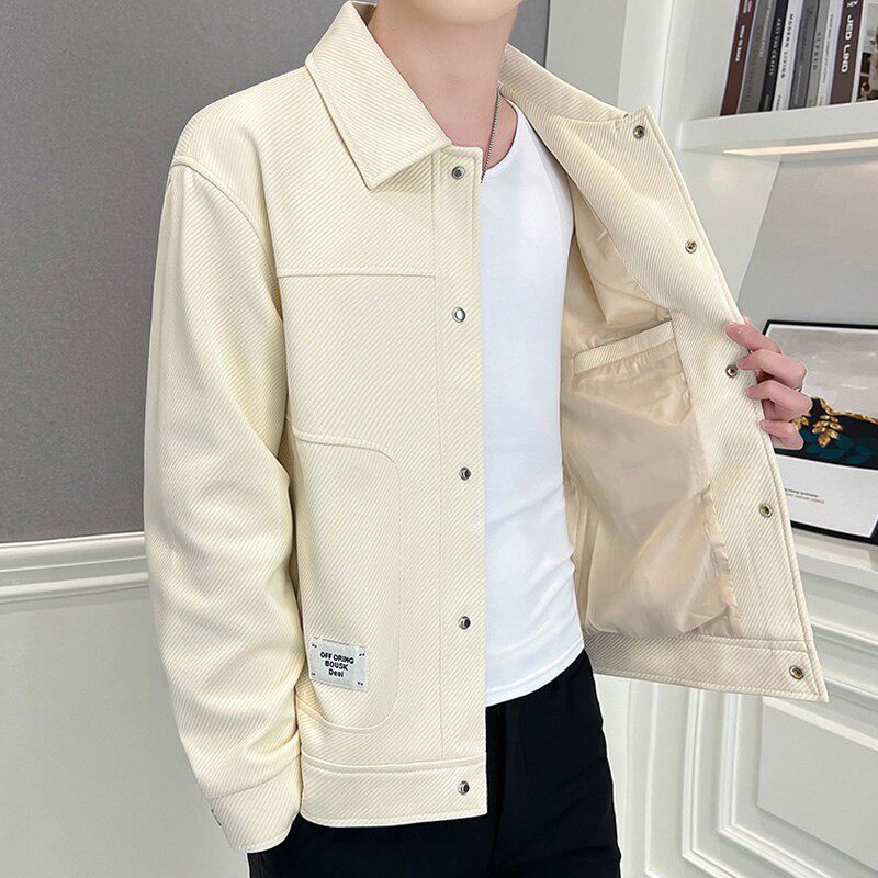 男士外套春秋季2026新款韩版修身帅气轻熟风春装青年休闲夹克上衣