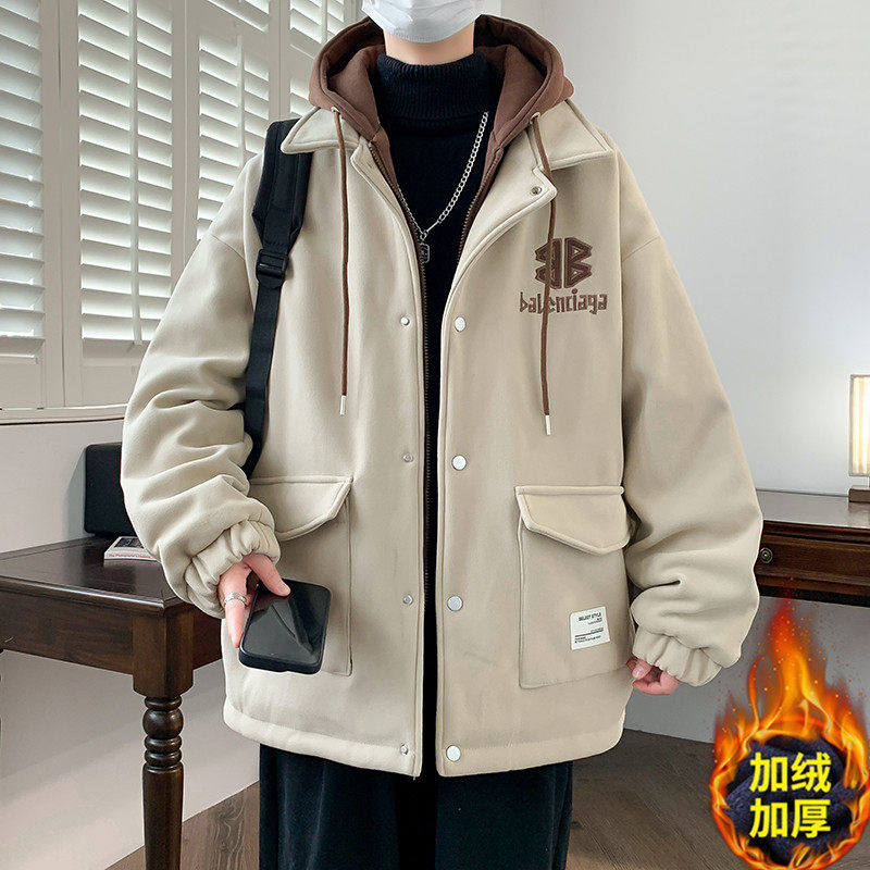 2025新款加绒加厚外套男款初中高中学生棉服青少年帅气大童秋冬装,运动服/休闲服装,运动套装,淘宝优惠券,粉丝福利购,淘宝优惠卷