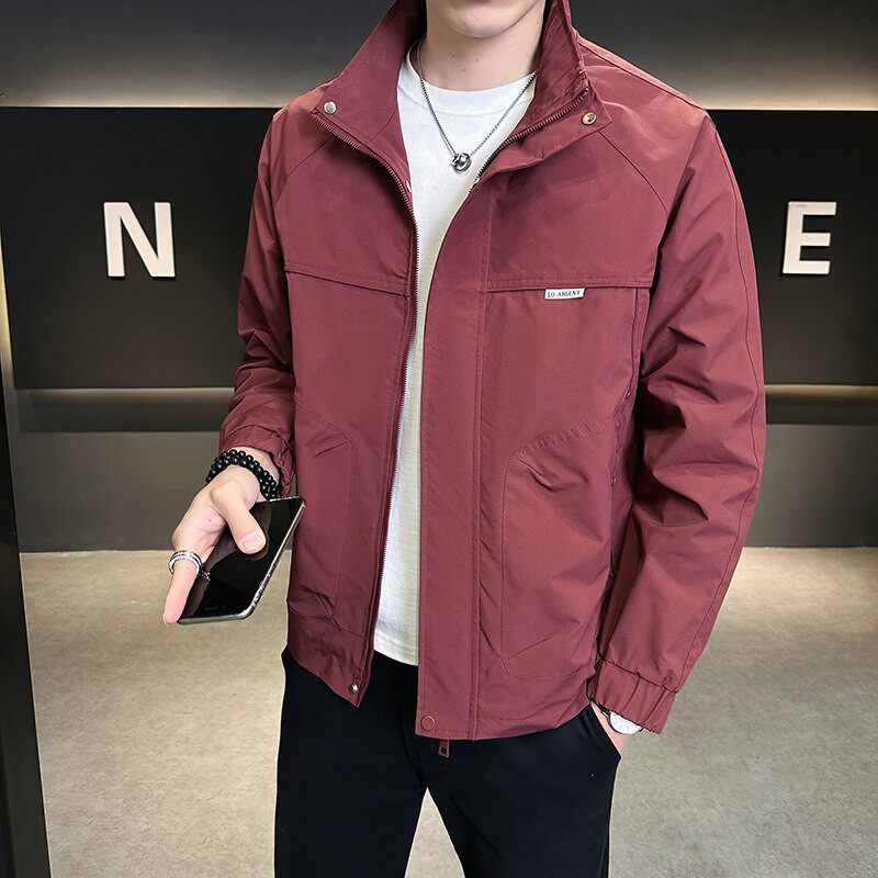 2026新款立领夹克男春秋季潮流帅气简约百搭工装青年上衣薄款外套