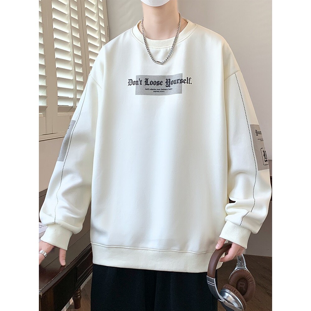 春秋季卫衣男孩初高中学生青少年帅气长袖t恤大童男装打底衫上衣