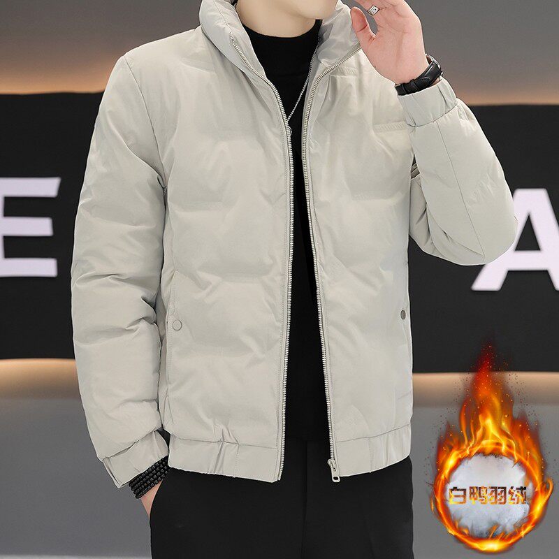 小个子羽绒服男短款修身上衣2025冬装新款轻薄保暖立领加厚外套潮