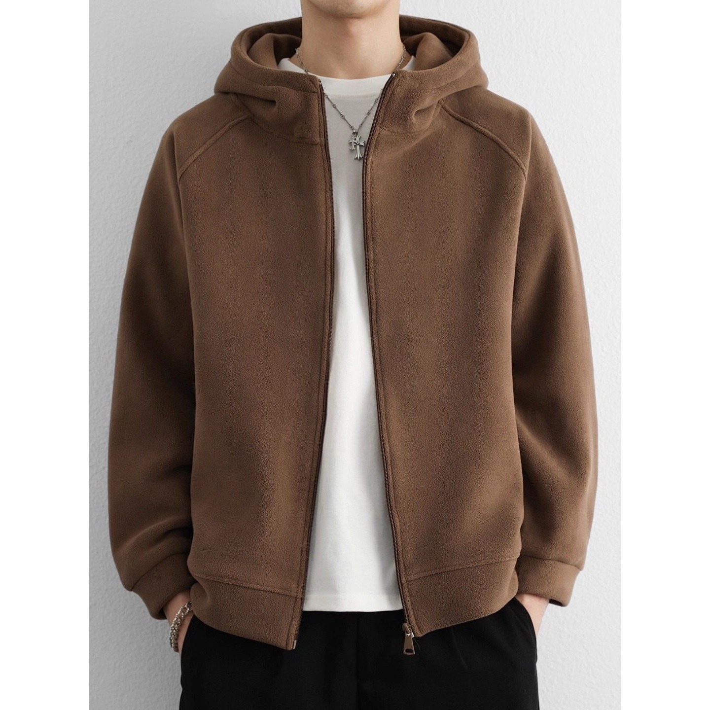 奥粒绒连帽外套男秋冬季加绒加厚休闲青少年开衫卫衣手抓绒内胆男,户外/登山/野营/旅行用品,作训外套/套装/野战套装,淘宝优惠券,粉丝福利购,淘宝优惠卷