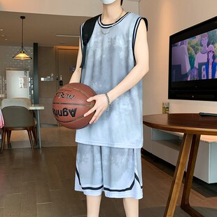 篮球服男冰丝速干夏季运动背心套装睡衣学生青少年定制训练服男款