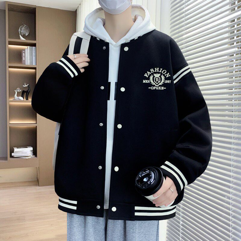 棒球服男2026新款春秋季青少年高中初中学生外套潮牌宽松夹克春装