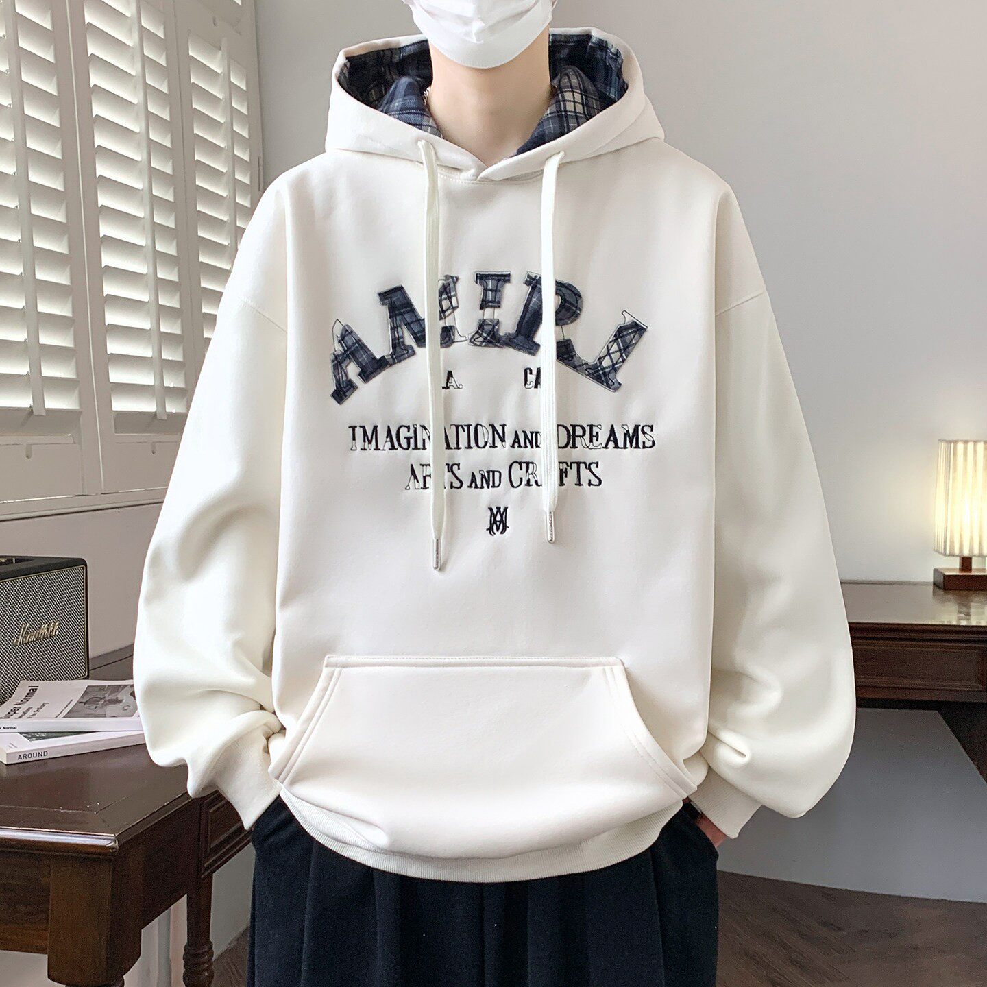 春秋季新款连帽卫衣男孩高中初中学生帅气外套青少年大童春装上衣