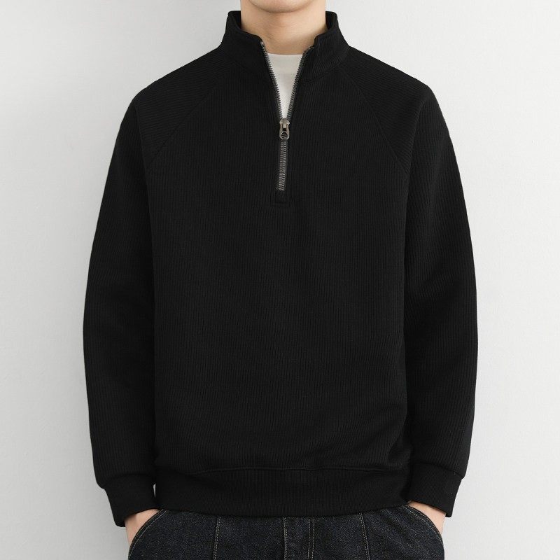 重磅半拉链男卫衣春秋冬季长袖T恤男士潮帅气时髦上衣内搭打底衫,运动服/休闲服装,运动套装,淘宝优惠券,粉丝福利购,淘宝优惠卷