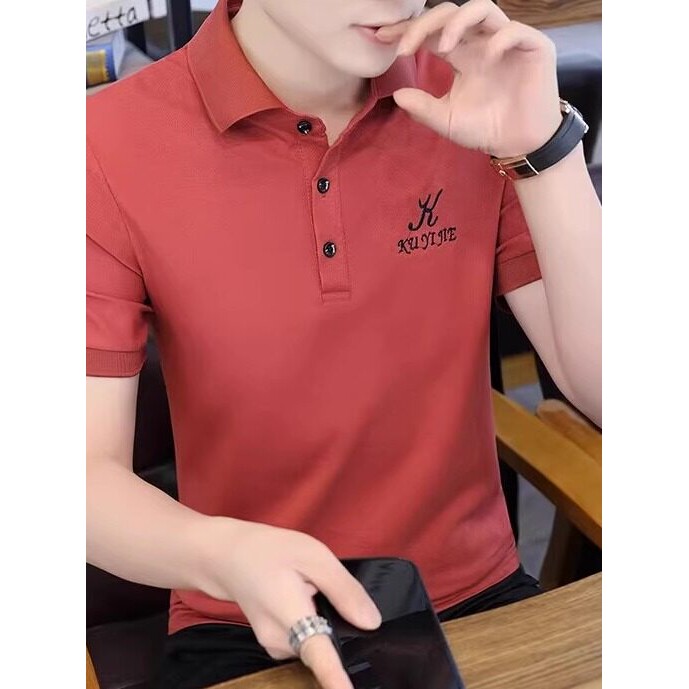 2026夏季新款Polo衫男士潮流翻领短袖T恤刺绣休闲打底衫男装潮流