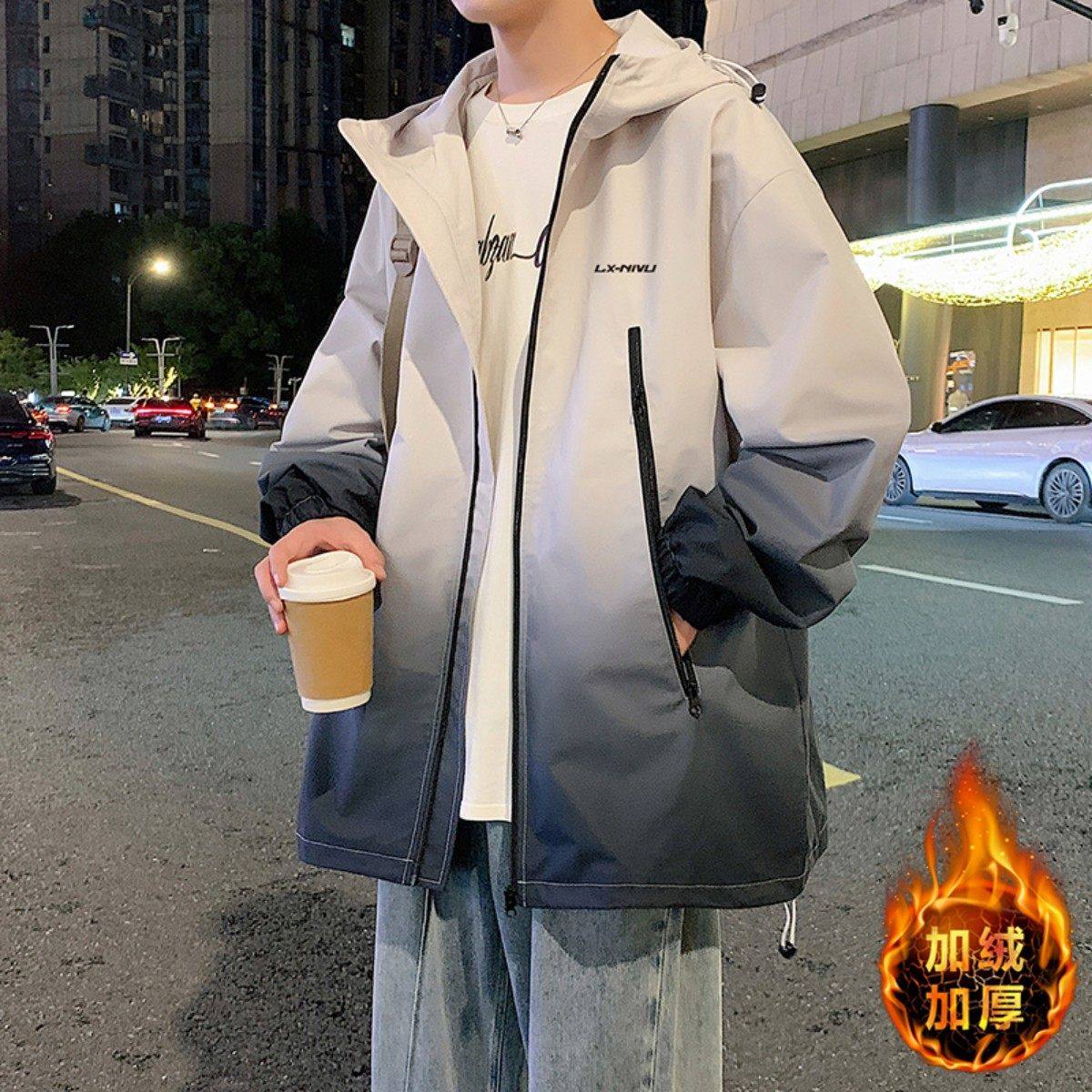 秋冬季外套加绒男孩学生潮流帅气衣服青少年大童男装冲锋衣夹克,运动服/休闲服装,运动套装,淘宝优惠券,粉丝福利购,淘宝优惠卷